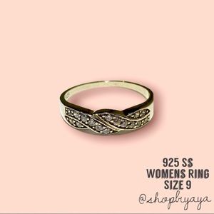 925 Sterling Silver Womens Love Promise Wedding Anniversary Ring Sz 9 Wife Gift